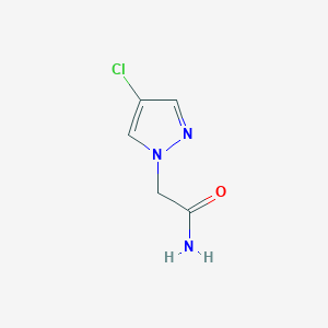 molecular formula C5H6ClN3O B1421564 2-(4-氯-1H-吡唑-1-基)乙酰胺 CAS No. 1006506-31-5