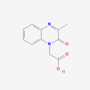 molecular formula C11H10N2O3 B1421566 (3-methyl-2-oxoquinoxalin-1(2H)-yl)acetic acid CAS No. 676140-37-7