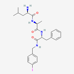 molecular formula C25H33IN4O3 B14215662 D-Leucyl-L-alanyl-N-[(4-iodophenyl)methyl]-D-phenylalaninamide CAS No. 824406-99-7