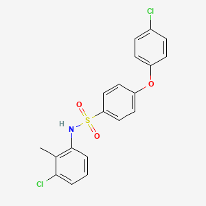 molecular formula C19H15Cl2NO3S B14215689 N-(3-Chloro-2-methylphenyl)-4-(4-chlorophenoxy)benzene-1-sulfonamide CAS No. 823781-61-9