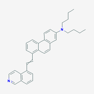 molecular formula C33H34N2 B14215725 N,N-Dibutyl-8-[2-(isoquinolin-5-YL)ethenyl]phenanthren-2-amine CAS No. 591253-61-1