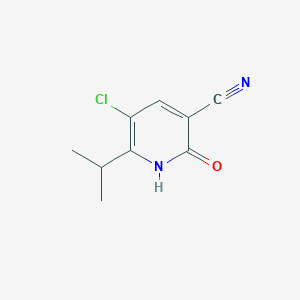 molecular formula C9H9ClN2O B1421573 5-Chloro-6-isopropyl-2-oxo-1,2-dihydro-3-pyridinecarbonitrile CAS No. 1203898-28-5