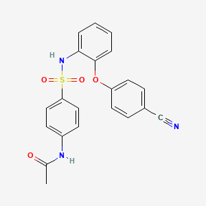 molecular formula C21H17N3O4S B14215731 N-(4-{[2-(4-Cyanophenoxy)phenyl]sulfamoyl}phenyl)acetamide CAS No. 827577-07-1