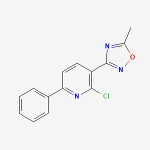 molecular formula C14H10ClN3O B1421577 2-Chloro-3-(5-methyl-1,2,4-oxadiazol-3-yl)-6-phenylpyridine CAS No. 1203898-07-0