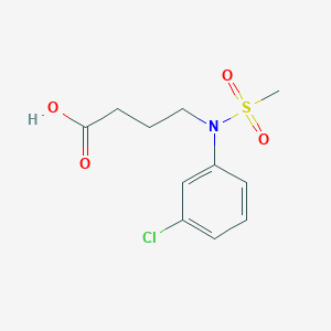 molecular formula C11H14ClNO4S B1421580 4-[(3-Chlorophenyl)(methylsulfonyl)amino]butanoic acid CAS No. 1266361-55-0