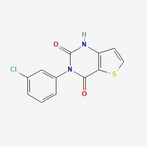 molecular formula C12H7ClN2O2S B1421583 3-(3-chlorophenyl)thieno[3,2-d]pyrimidine-2,4(1H,3H)-dione CAS No. 1255784-16-7