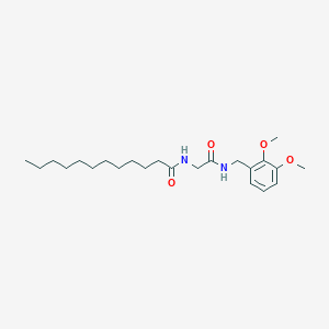 molecular formula C23H38N2O4 B14215830 N-(2-{[(2,3-Dimethoxyphenyl)methyl]amino}-2-oxoethyl)dodecanamide CAS No. 591207-54-4