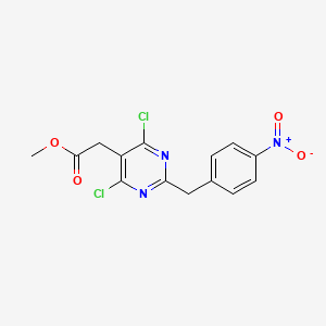 molecular formula C14H11Cl2N3O4 B1421584 Methyl [4,6-dichloro-2-(4-nitrobenzyl)pyrimidin-5-YL]acetate CAS No. 780763-92-0