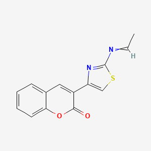 molecular formula C14H10N2O2S B14215863 3-[2-(Ethylideneamino)-1,3-thiazol-4-yl]-2H-1-benzopyran-2-one CAS No. 823213-19-0