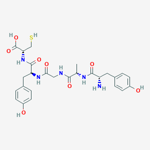 molecular formula C26H33N5O8S B14215933 L-Tyrosyl-L-alanylglycyl-L-tyrosyl-L-cysteine CAS No. 556114-00-2