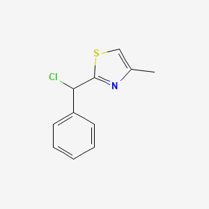 molecular formula C11H10ClNS B14215963 Thiazole, 2-(chlorophenylmethyl)-4-methyl- CAS No. 543699-14-5