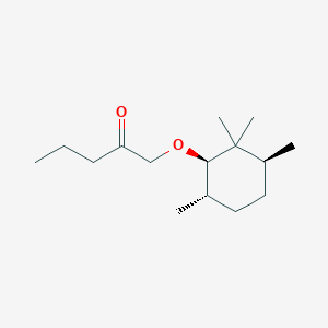 molecular formula C15H28O2 B14215969 1-{[(1R,3S,6S)-2,2,3,6-Tetramethylcyclohexyl]oxy}pentan-2-one CAS No. 825637-04-5