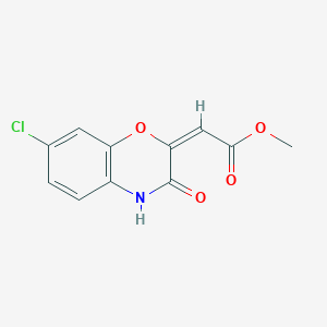 molecular formula C11H8ClNO4 B1421598 methyl (2E)-(7-chloro-3-oxo-3,4-dihydro-2H-1,4-benzoxazin-2-ylidene)acetate CAS No. 1256633-11-0