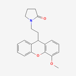 molecular formula C20H21NO3 B14215986 1-[2-(4-Methoxy-9H-xanthen-9-YL)ethyl]pyrrolidin-2-one CAS No. 820210-90-0