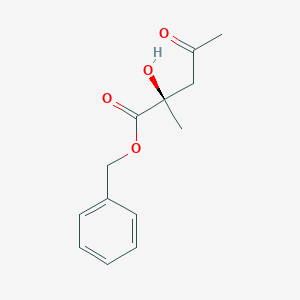 molecular formula C13H16O4 B14215995 benzyl (2R)-2-hydroxy-2-methyl-4-oxopentanoate CAS No. 825612-36-0