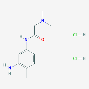 molecular formula C11H19Cl2N3O B1421602 N~1~-(3-Amino-4-methylphenyl)-N~2~,N~2~-dimethylglycinamide dihydrochloride CAS No. 1286034-30-7