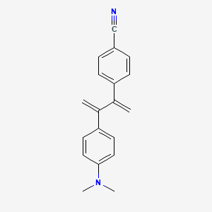 molecular formula C19H18N2 B14216033 Benzonitrile, 4-[2-[4-(dimethylamino)phenyl]-1-methylene-2-propenyl]- CAS No. 828276-41-1