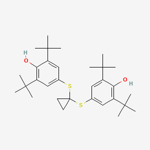 molecular formula C31H46O2S2 B14216072 Phenol, 4,4'-[cyclopropylidenebis(thio)]bis[2,6-bis(1,1-dimethylethyl)- CAS No. 831169-73-4