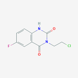 molecular formula C10H8ClFN2O2 B1421608 3-(2-chloroethyl)-6-fluoroquinazoline-2,4(1H,3H)-dione CAS No. 1246061-38-0