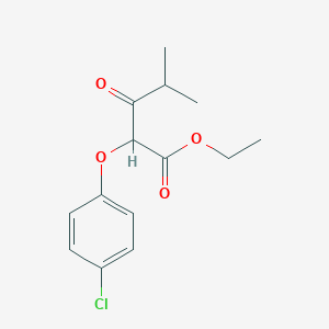 molecular formula C14H17ClO4 B14216083 Pentanoic acid, 2-(4-chlorophenoxy)-4-methyl-3-oxo-, ethyl ester CAS No. 823214-62-6