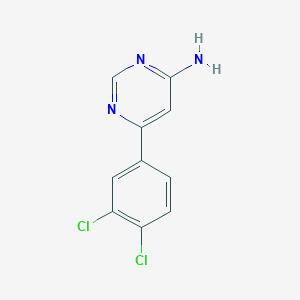 molecular formula C10H7Cl2N3 B1421609 6-(3,4-二氯苯基)嘧啶-4-胺 CAS No. 1268985-69-8