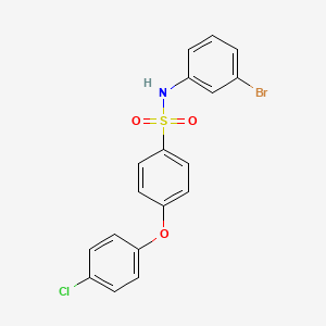 molecular formula C18H13BrClNO3S B14216093 N-(3-Bromophenyl)-4-(4-chlorophenoxy)benzene-1-sulfonamide CAS No. 823781-63-1