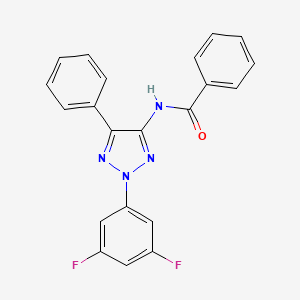 molecular formula C21H14F2N4O B14216117 Benzamide, N-[2-(3,5-difluorophenyl)-5-phenyl-2H-1,2,3-triazol-4-yl]- CAS No. 830336-13-5