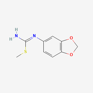 molecular formula C9H10N2O2S B14216130 Methyl N'-2H-1,3-benzodioxol-5-ylcarbamimidothioate CAS No. 778522-07-9