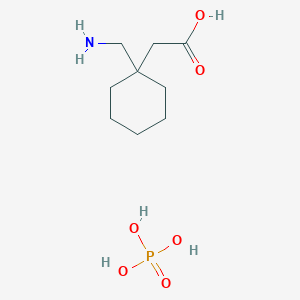 molecular formula C9H20NO6P B14216149 2-[1-(aminomethyl)cyclohexyl]acetic acid;phosphoric acid CAS No. 585540-05-2