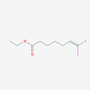 molecular formula C9H14I2O2 B14216194 Ethyl 7,7-diiodohept-6-enoate CAS No. 823180-09-2