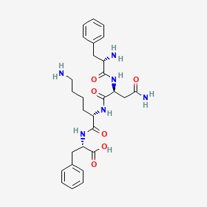 molecular formula C28H38N6O6 B14216196 L-Phenylalanine, L-phenylalanyl-L-asparaginyl-L-lysyl- CAS No. 574749-86-3