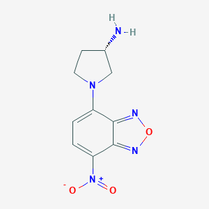 molecular formula C10H11N5O3 B142162 (S)-(+)-4-(3-Amino-pyrrolidino)-7-nitrobenzofurazan CAS No. 143112-52-1