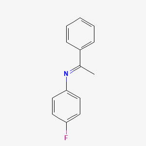 molecular formula C14H12FN B14216220 Benzenamine, 4-fluoro-N-(1-phenylethylidene)- CAS No. 591751-71-2