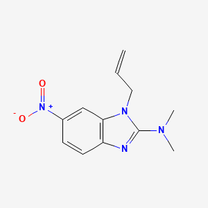 molecular formula C12H14N4O2 B14216248 N,N-Dimethyl-6-nitro-1-(prop-2-en-1-yl)-1H-benzimidazol-2-amine CAS No. 832102-50-8