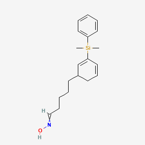 molecular formula C19H27NOSi B14216270 N-(5-{3-[Dimethyl(phenyl)silyl]cyclohexa-2,4-dien-1-yl}pentylidene)hydroxylamine CAS No. 831171-63-2