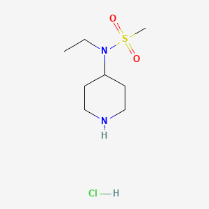 molecular formula C8H19ClN2O2S B1421632 N-ethyl-N-(piperidin-4-yl)methanesulfonamide hydrochloride CAS No. 1232059-95-8