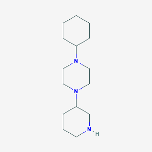 molecular formula C15H29N3 B1421634 1-Cyclohexyl-4-(piperidin-3-yl)piperazine CAS No. 1308650-37-4