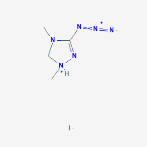 molecular formula C4H9IN6 B14216355 3-Azido-1,4-dimethyl-4,5-dihydro-1H-1,2,4-triazol-1-ium iodide CAS No. 828268-56-0