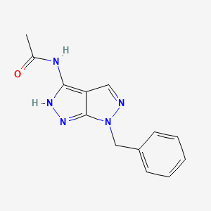 molecular formula C13H13N5O B14216393 N-(6-Benzyl-5,6-dihydropyrazolo[3,4-c]pyrazol-3-yl)acetamide CAS No. 821004-31-3