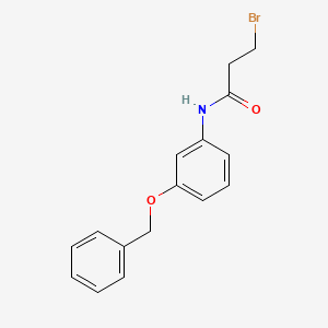 molecular formula C16H16BrNO2 B14216443 N-[3-(Benzyloxy)phenyl]-3-bromopropanamide CAS No. 620597-98-0