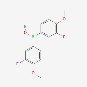 molecular formula C14H13BF2O3 B14216462 Bis(3-fluoro-4-methoxyphenyl)borinic acid CAS No. 718642-11-6