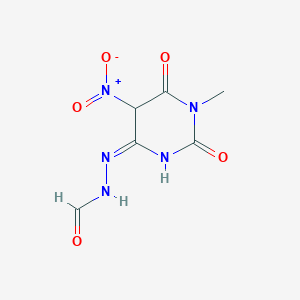 molecular formula C6H7N5O5 B14216477 N-[(Z)-(1-methyl-5-nitro-2,6-dioxo-1,3-diazinan-4-ylidene)amino]formamide CAS No. 5016-19-3