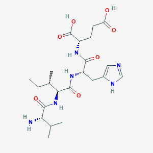 molecular formula C22H36N6O7 B14216479 L-Valyl-L-isoleucyl-L-histidyl-L-glutamic acid CAS No. 830325-81-0
