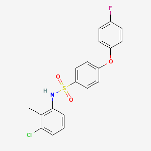 molecular formula C19H15ClFNO3S B14216531 N-(3-Chloro-2-methylphenyl)-4-(4-fluorophenoxy)benzene-1-sulfonamide CAS No. 823781-55-1