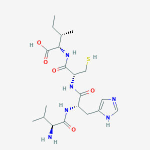 molecular formula C20H34N6O5S B14216561 L-Valyl-L-histidyl-L-cysteinyl-L-isoleucine CAS No. 798540-16-6