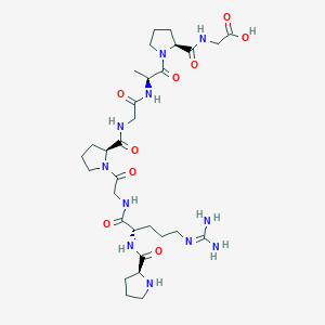 molecular formula C30H49N11O9 B14216566 L-Prolyl-N~5~-(diaminomethylidene)-L-ornithylglycyl-L-prolylglycyl-L-alanyl-L-prolylglycine CAS No. 824950-19-8