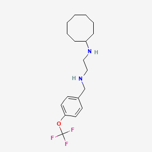 molecular formula C18H27F3N2O B14216577 N'-cyclooctyl-N-[[4-(trifluoromethoxy)phenyl]methyl]ethane-1,2-diamine CAS No. 627524-85-0