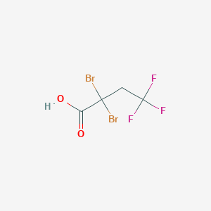 molecular formula C4H3Br2F3O2 B1421658 2,2-Dibromo-4,4,4-trifluorobutanoic acid CAS No. 1210691-01-2