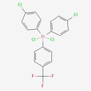 molecular formula C19H12BiCl4F3 B14216607 Bismuth, dichlorobis(4-chlorophenyl)[4-(trifluoromethyl)phenyl]- CAS No. 823213-33-8