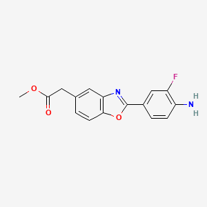 Methyl 2-[2-(4-amino-3-fluorophenyl)-1,3-benzoxazol-5-yl]acetate